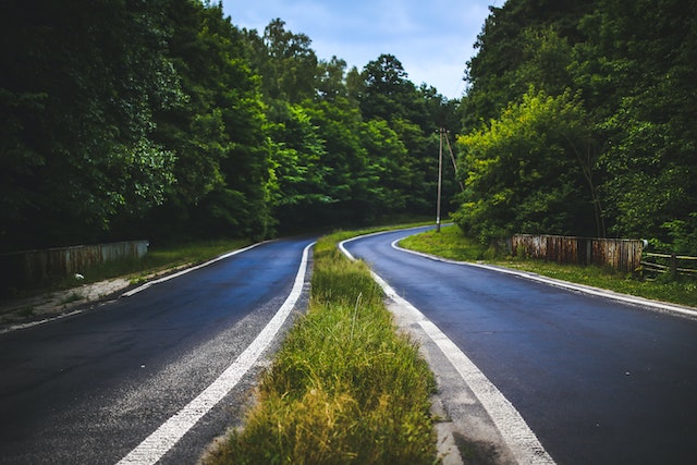 A higway split into two 