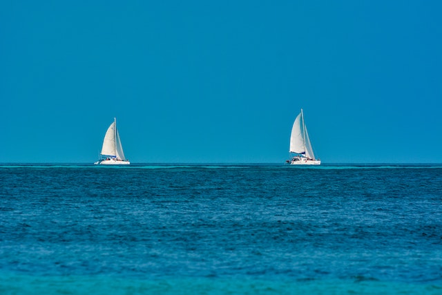 Sail boats in the sea