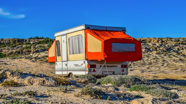 A trailer in the desert 