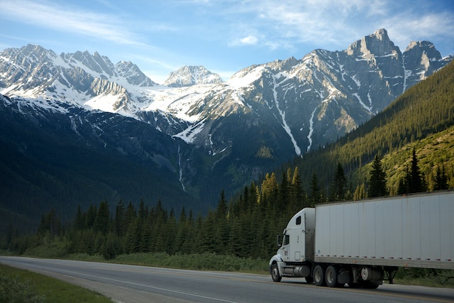 A truck on the road