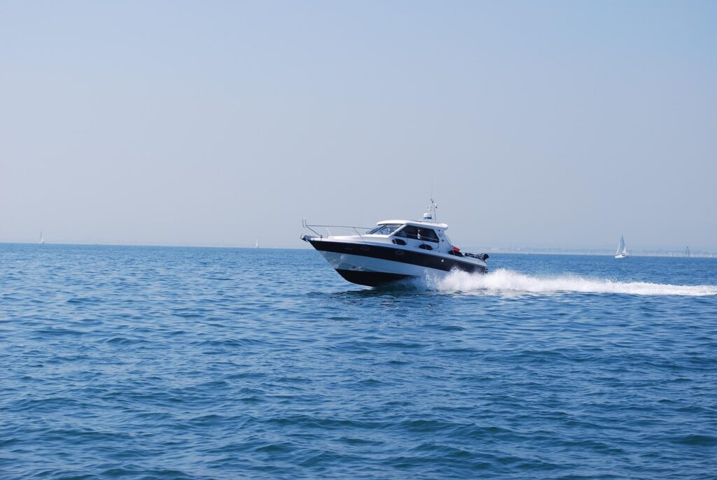 speedboat, sea, boat, motorboat, powerboat, speed, nature, shipping, boating, travel, cruising