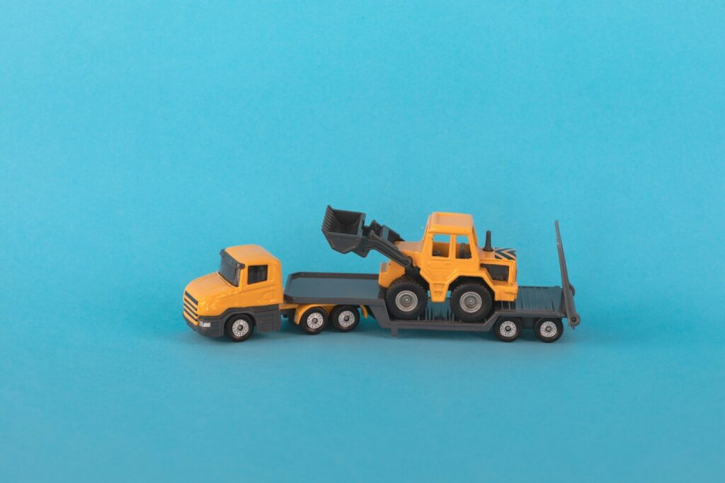 a toy truck with a gun