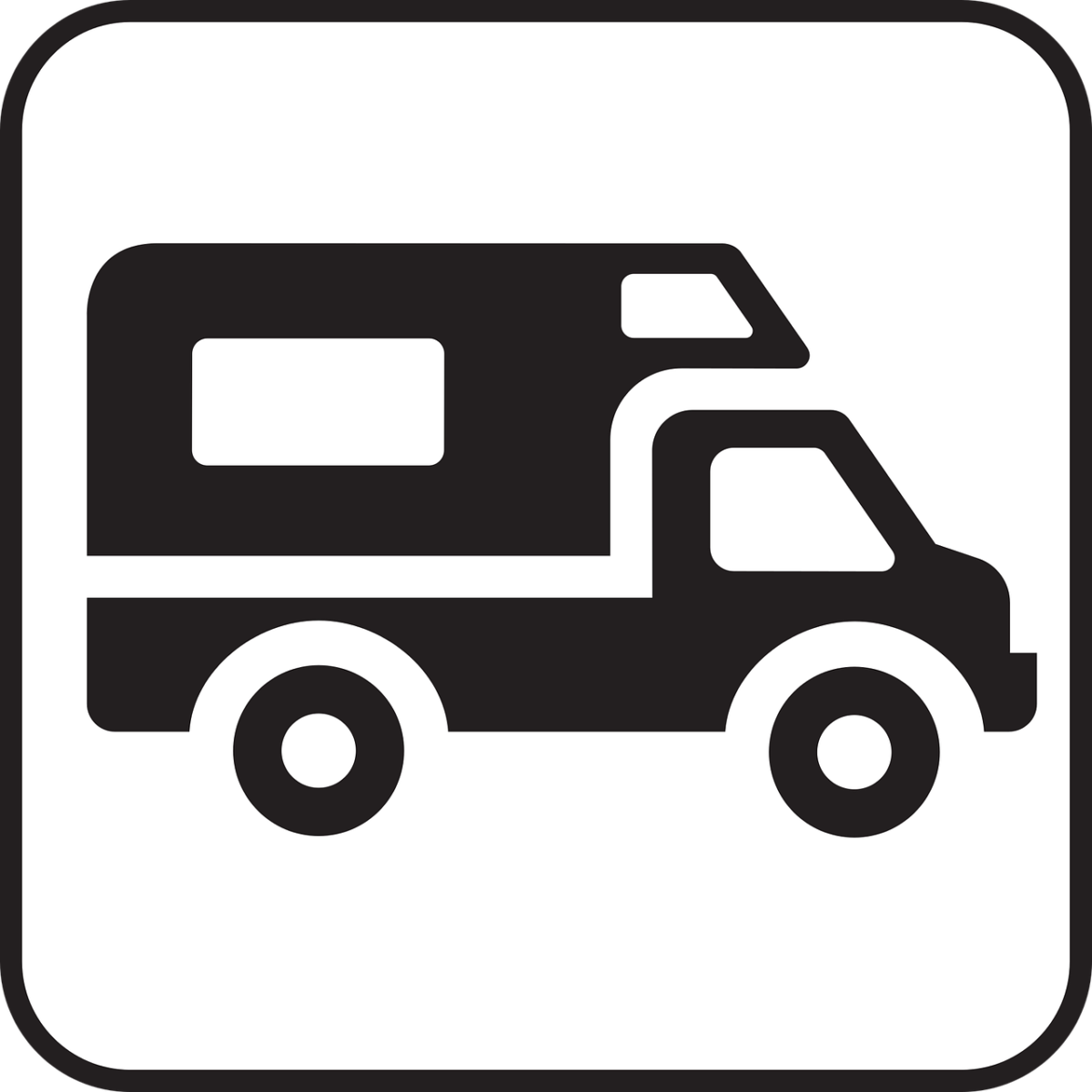 mobile home, trailer, black, house trailer, automobile camper, caravan, sign, symbol, icon, caravan, caravan, caravan, caravan, caravan